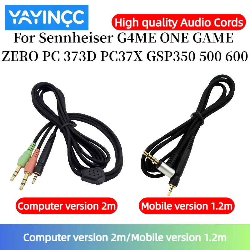 

YAYINCC Replacement Computer/Mobile version Cable for sennheiser G4ME ONE GAME ZERO PC 373D PC37X GSP350 500 600 Headphones