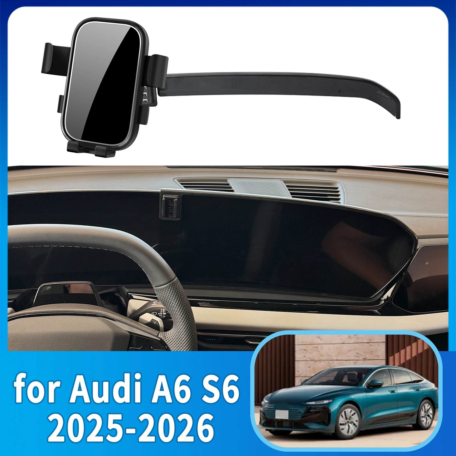 

GPS Bracket Navigation Stand Auto Accessories Car Mobile Phone Holderfor Audi A6 S6 Avant Sedan 2025 2026 Sportback Electric