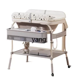 Tile Diaper-Changing Table Baby Care Desk Multi-Functional Storage Newborn Baby Diaper Changing with Bathtub Baby Care Table