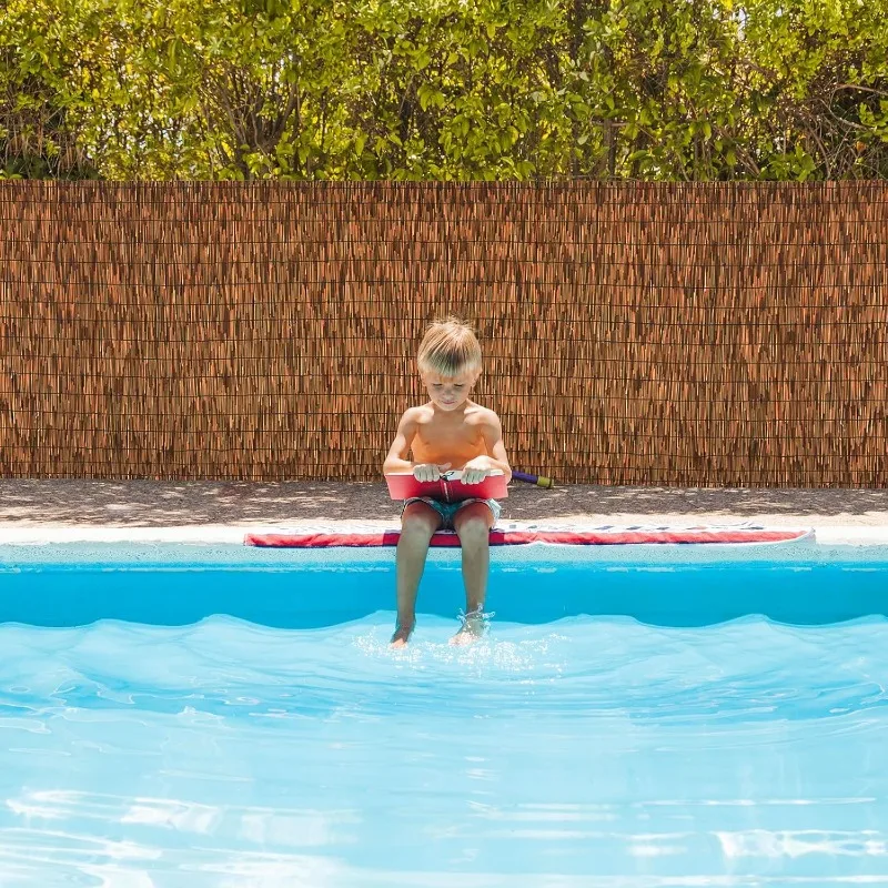 

Brown 6FT X 16.4FT Reed Fencing Roll, Balcony Privacy Reed Shade Bamboo Fencing Garden Fence Border, Wind Block Sunshade Fence S