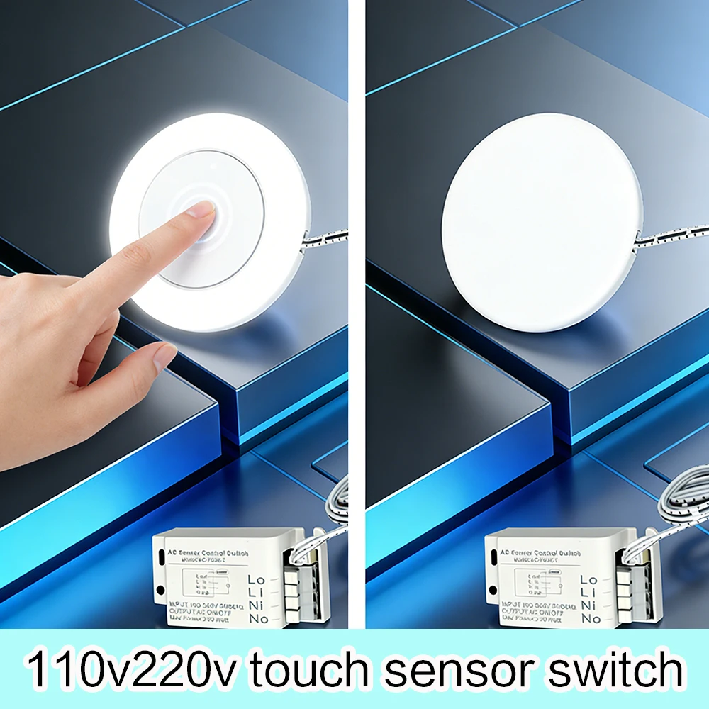 

Универсальный высоковольтный сенсорный выключатель 110-220В со скрытым датчиком для домашней мебели, шкафов, столов