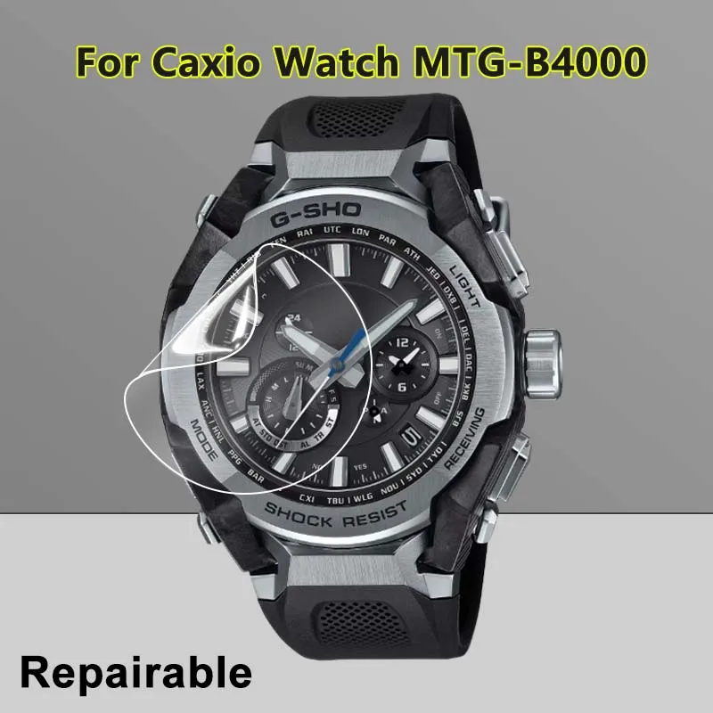 

3Pcs For Casio MTG-B4000 MTG-B3000 B2000 Watch Clear Slim Soft TPU Hydrogel Repairable Film Screen Protector -Not Tempered Glass