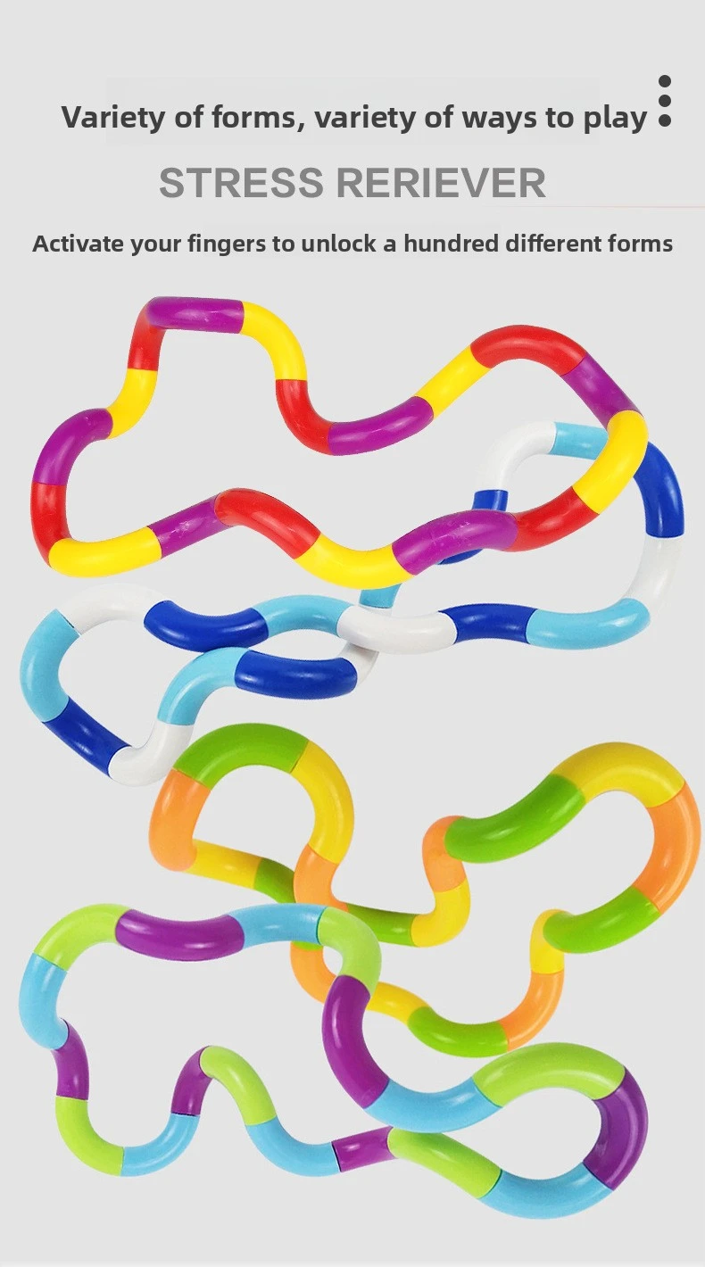 1 Stück Kristall-Verformbares Seil Stressabbauendes Spielzeug Spaßiges und Lehrreiches Verformungsseil Knoten Anti-Stress-Spielzeug – Detail 2