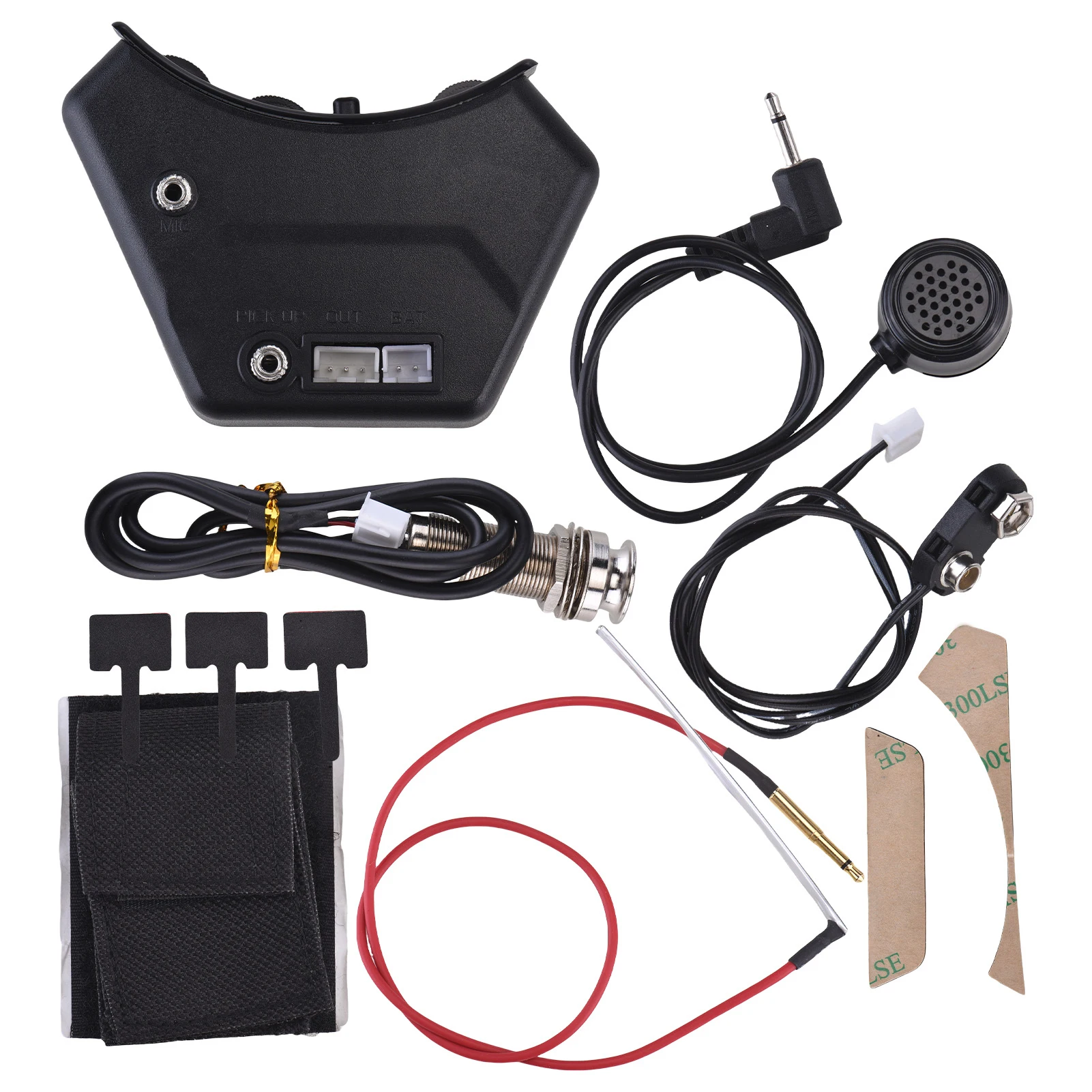 

Sound Hunter Acoustic Guitar Sound Hole Pickup Active Piezoelectric Pickup 2 Pickup Modes Piezo and Mic Supports Volume Tone