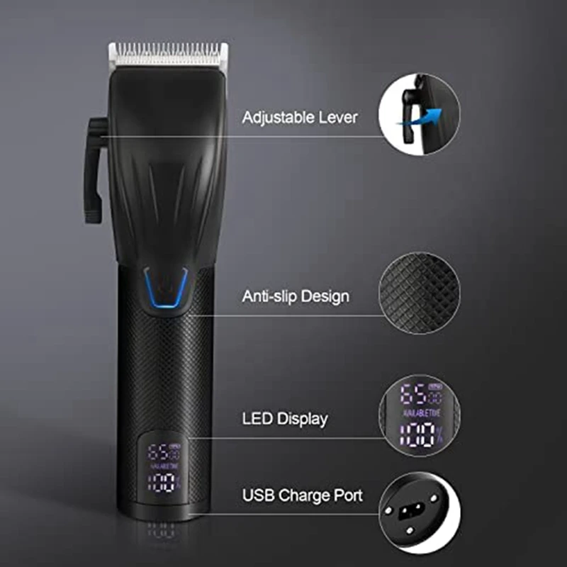 2025-Hair Clippers For Men,Professional Hair Cutting Kit,Cordless Barber Clipper And T-Blade Beard Trimmer Set