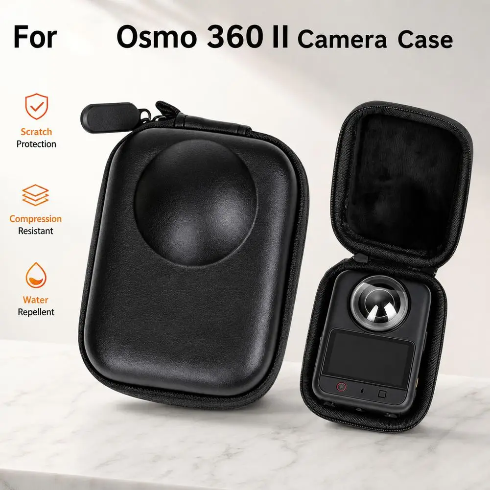 Hard Shell Carrying Case For Osmo360 II Lightweight Portable Shockproof Protective Storage Box Polyester Fiber Bag Black / Grey