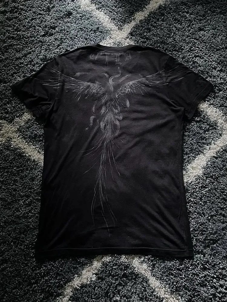Addiction 14th Phoenix Spreading Wings Printing Grand Prosperity Symbolic Pioneer Visual T-Shirt
