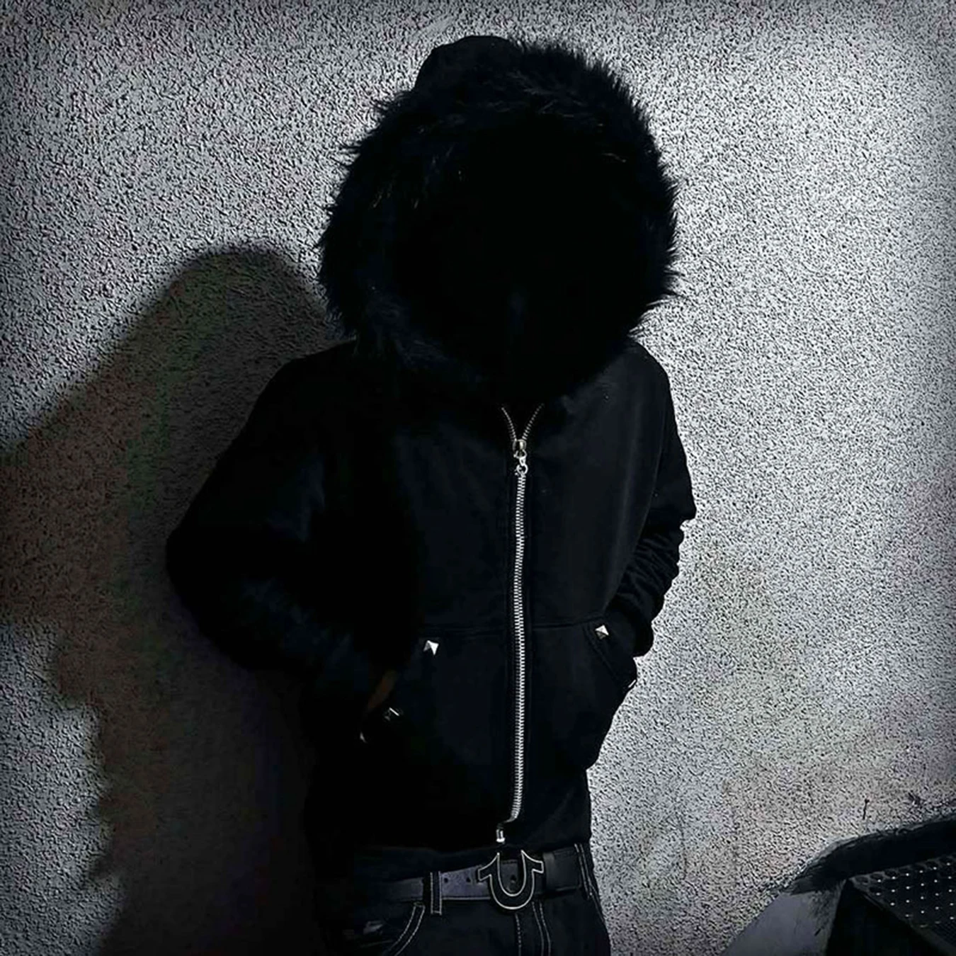 Herbst- und Winter-Plüsch-Kapuzenjacke mit Nietenverzierung, langärmelig, Retro-Street-Trend, Kapuzenpullover – Detail 2