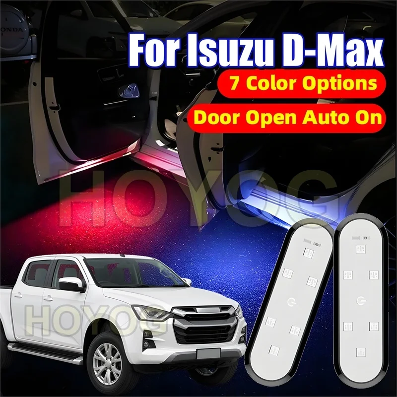 Fit for Isuzu D-Max 2019-2026 USB Rechargeable Wireless Car Door Courtesy Light with Automatic On/Off