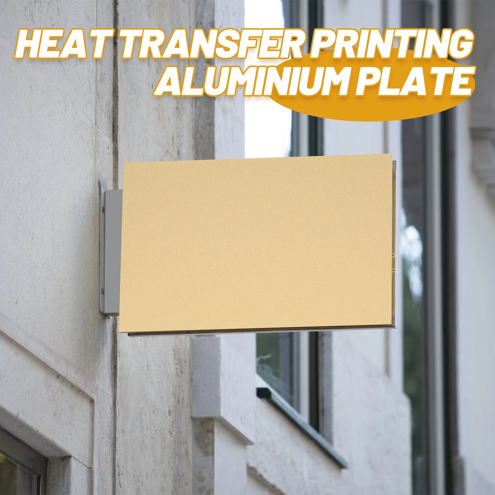 

6 Pcs Sublimation Plaque Pearl Metal Plate Photo Blank Board Golden Aluminum Alloy