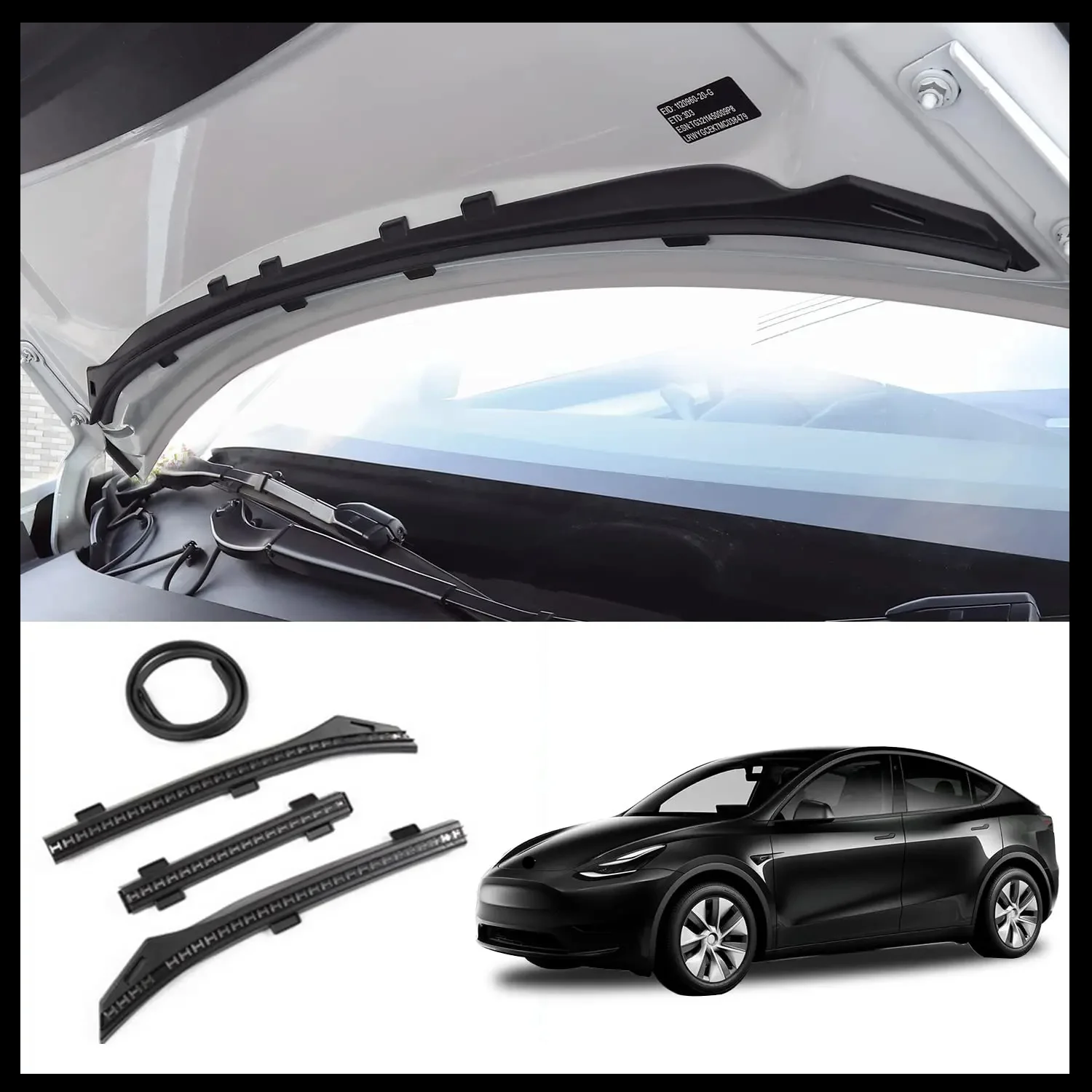 Front Hood Dust Proof Seal Strip For Tesla Model Y 3 Car Accessories Protector Guard Water Strip 2024