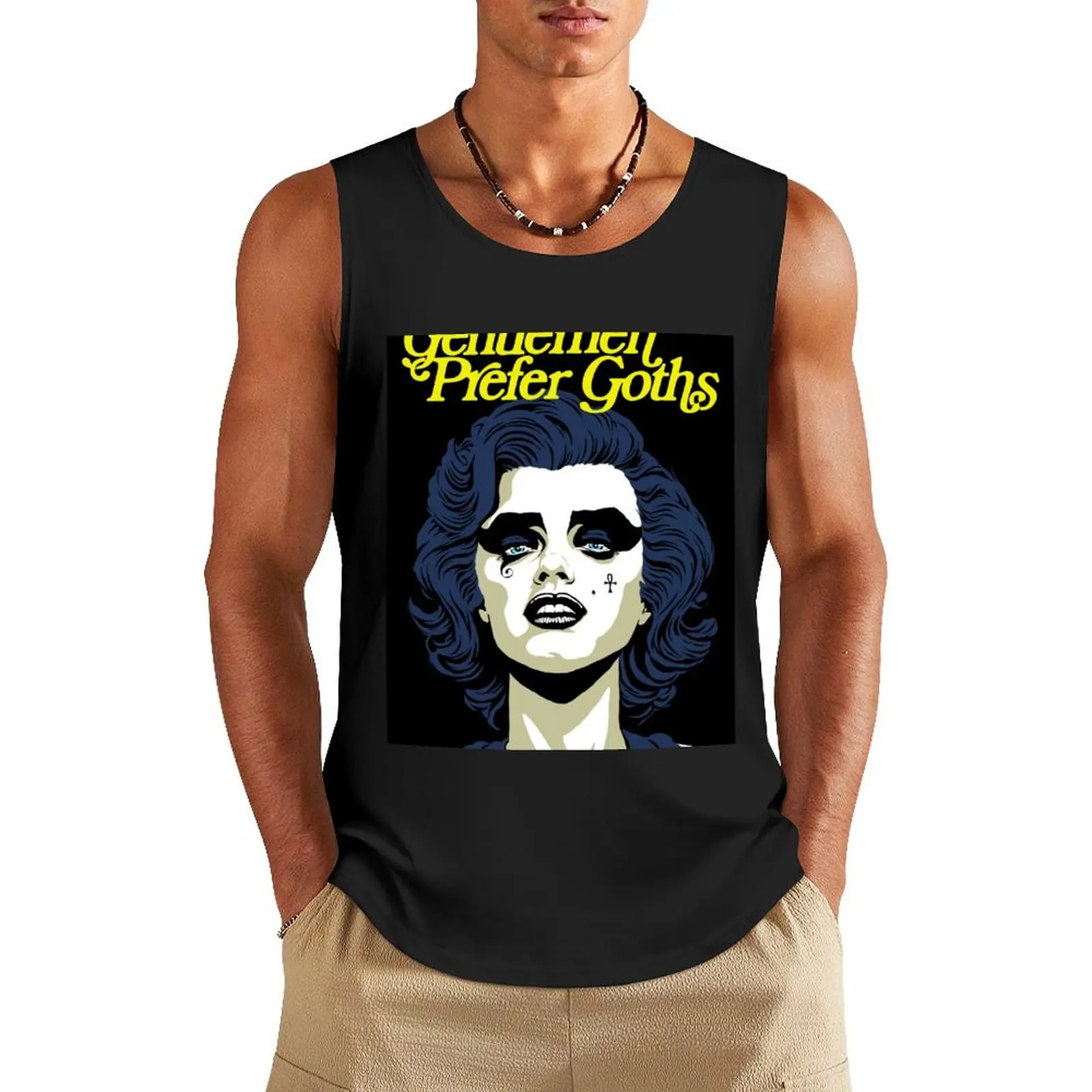 

Gentlemen Prefer Goths Tank Top t shirt gym gym accessories men gym Men's t-shirts