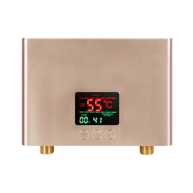 

5500W Instant Water Heater Bathroom Kitchen Wall Mounted Electric Water Heater LCD Temperature Display with Remote Control