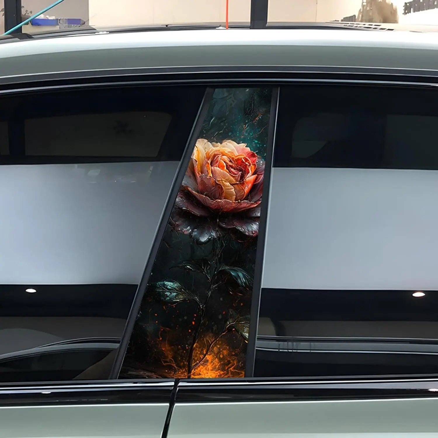 Car Center Pillar Sticker Multifunctional Decorative Protective B Pillar Car Sticker Decals 2pcs Waterproof