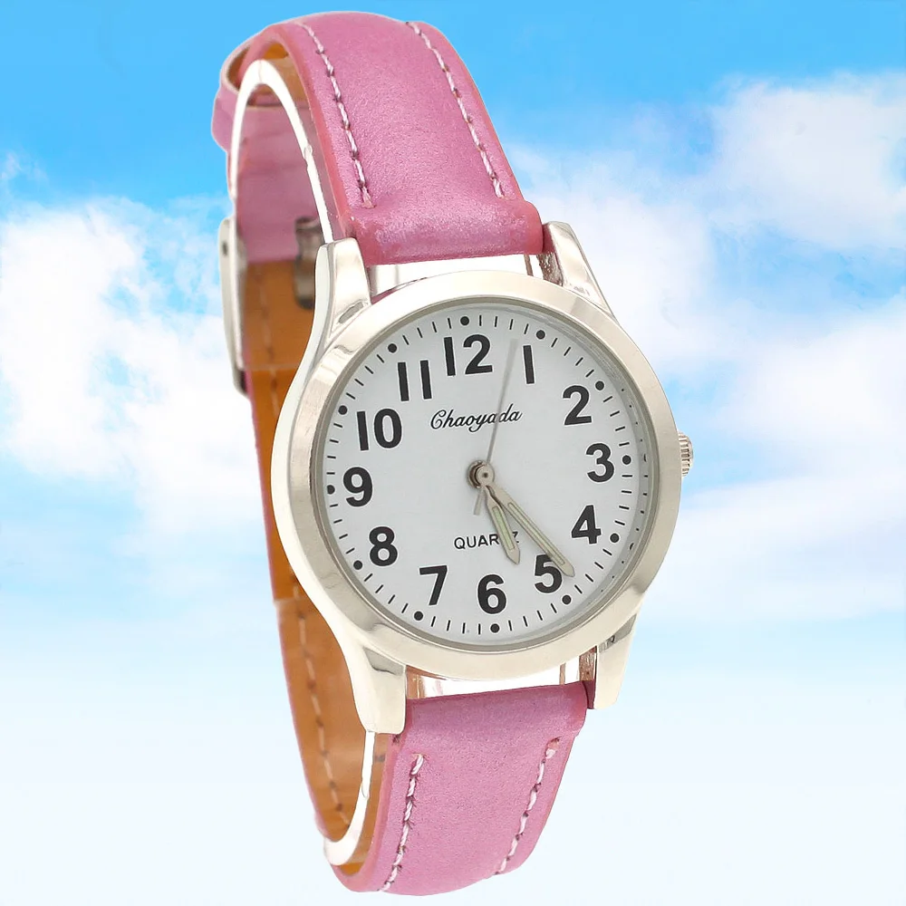Fashion Student Boy Watch Girls Watches Women Leather Watch Quartz Wristwatches For Kids