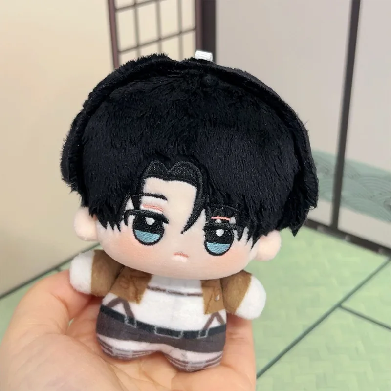 10cm Levi Ackerman Plush Dolls Pendant Soft Attack on Titan Keychain Plush Toys Ackerman Mini Kids Holiday Birthday Gift
