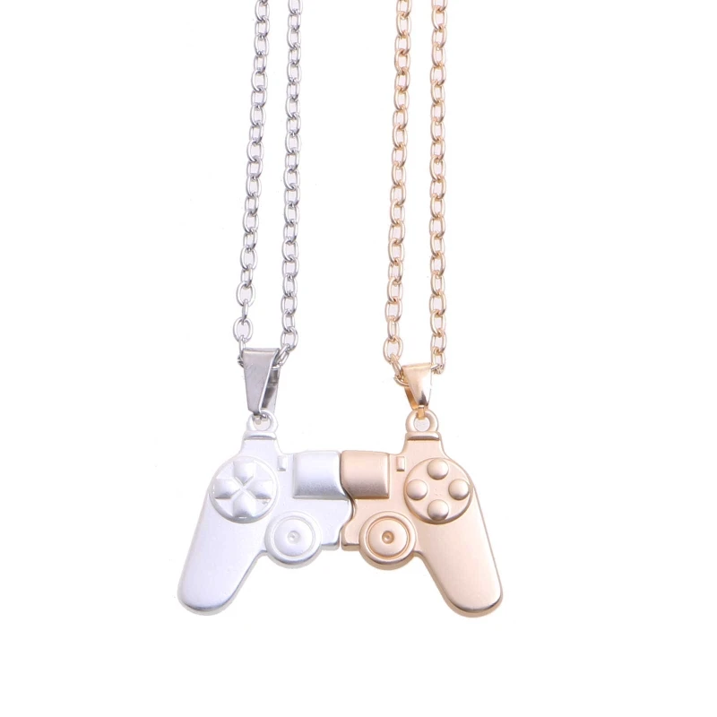 2x Magnet Game Controller Necklace for Couple Matching Necklace for Women Best Friend Friendship Sister Necklace Jewelry