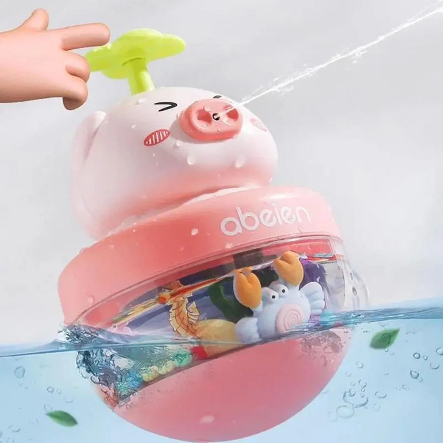 Amphibien spielzeug Kleinkind kriechen Schaukel Bad Spielzeug Spritz spielzeug mit Glocke Junge Badewanne Bad Dusche Becher Bad Spielzeug (voll qualifiziert)