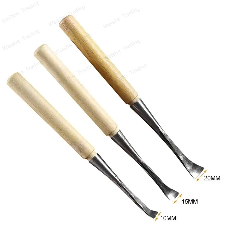 

10/15/20mm Hand Chisel Professional Woodworking Carving Wooden Spoon Making Hand Tools DIY Warping Head Carving Knife
