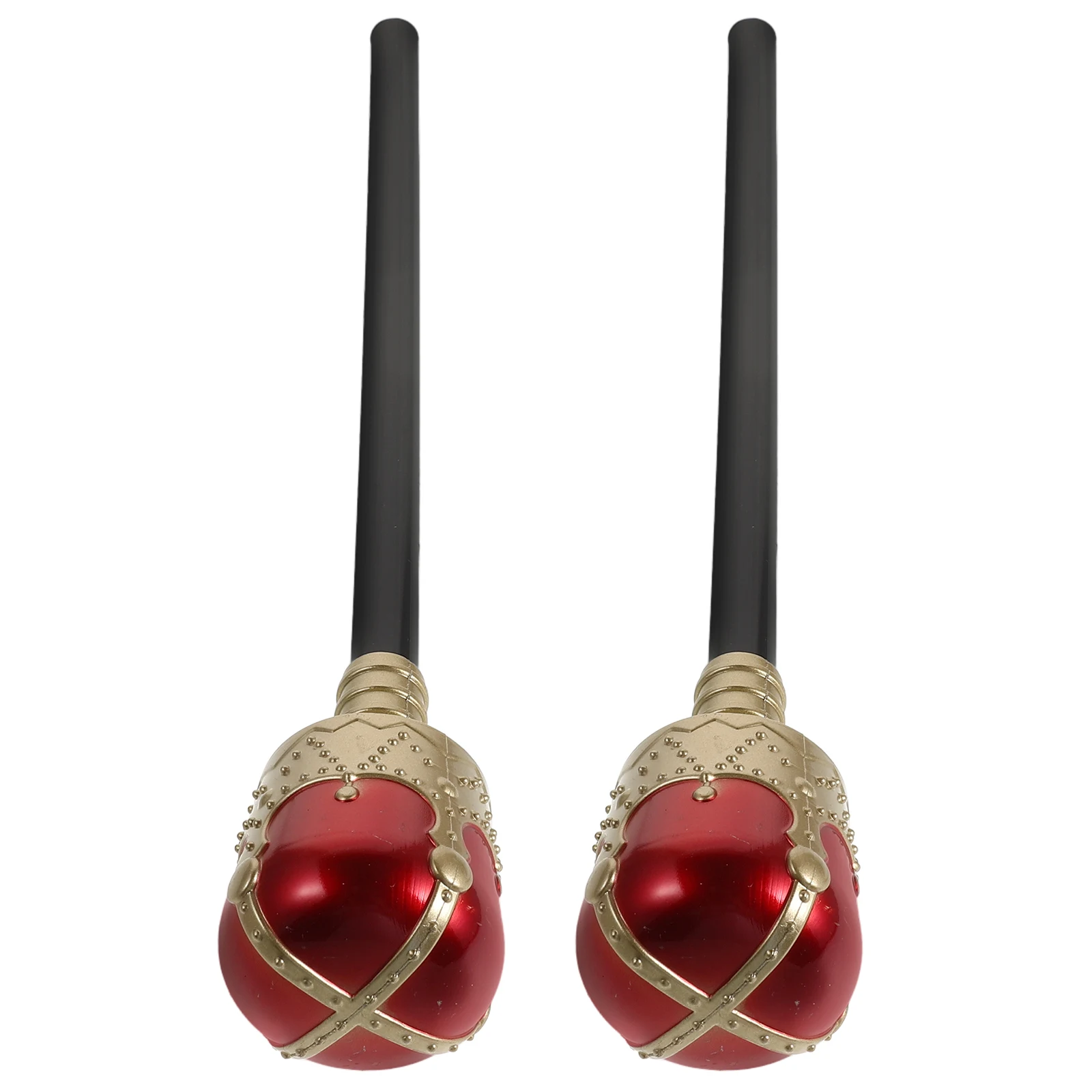 

2pcs Wand Party Halloween Role Play Stage Prop For Children Royal Boys Plastic Costume Scepter