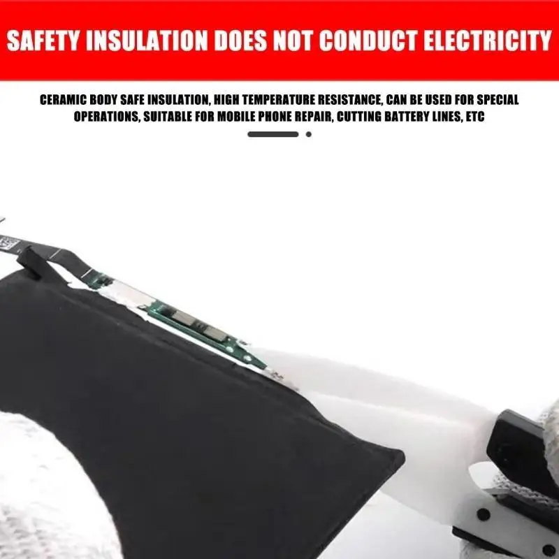 High Durability Ceramic Scissors For Electricians And DIYer Enthusiasts Ensuring Safety And Precise Wire And Components 
