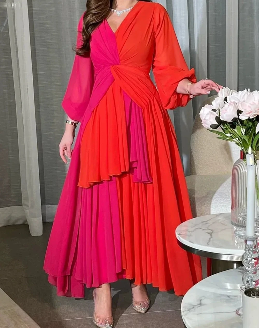 

Autumn hot sale elegant high-end long-sleeved dress foreign trade AliExpress women's dress-GZXX187