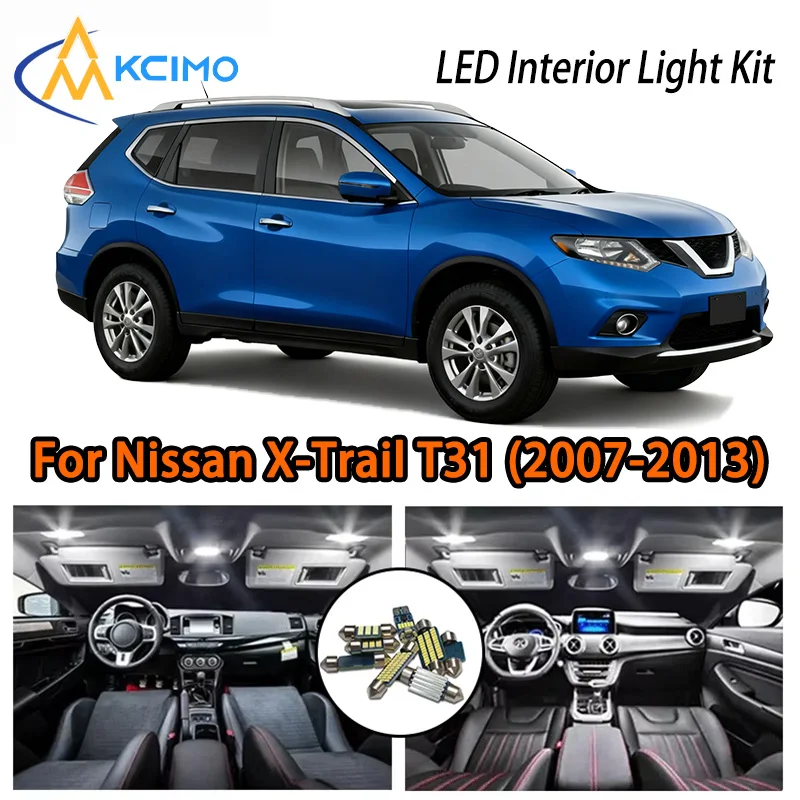 

KCIMO For Nissan X-Trail T31 (2007-2013) Car LED Interior Lights , 2 Color Options, Solid Quality, Bright, Daily Use Accessory