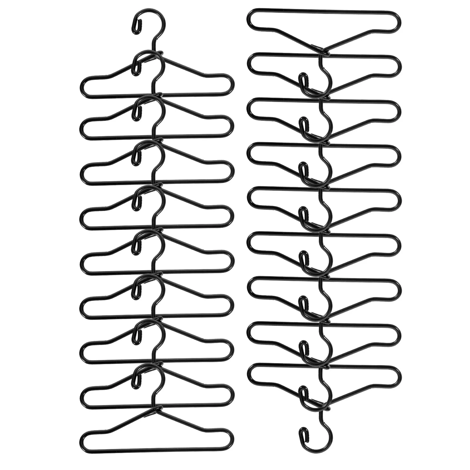 

20Pcs Delicate Small Hangers Simulated Metal Clothes Hangers for Mini House Organizing Realistic Display Racks Home Interior