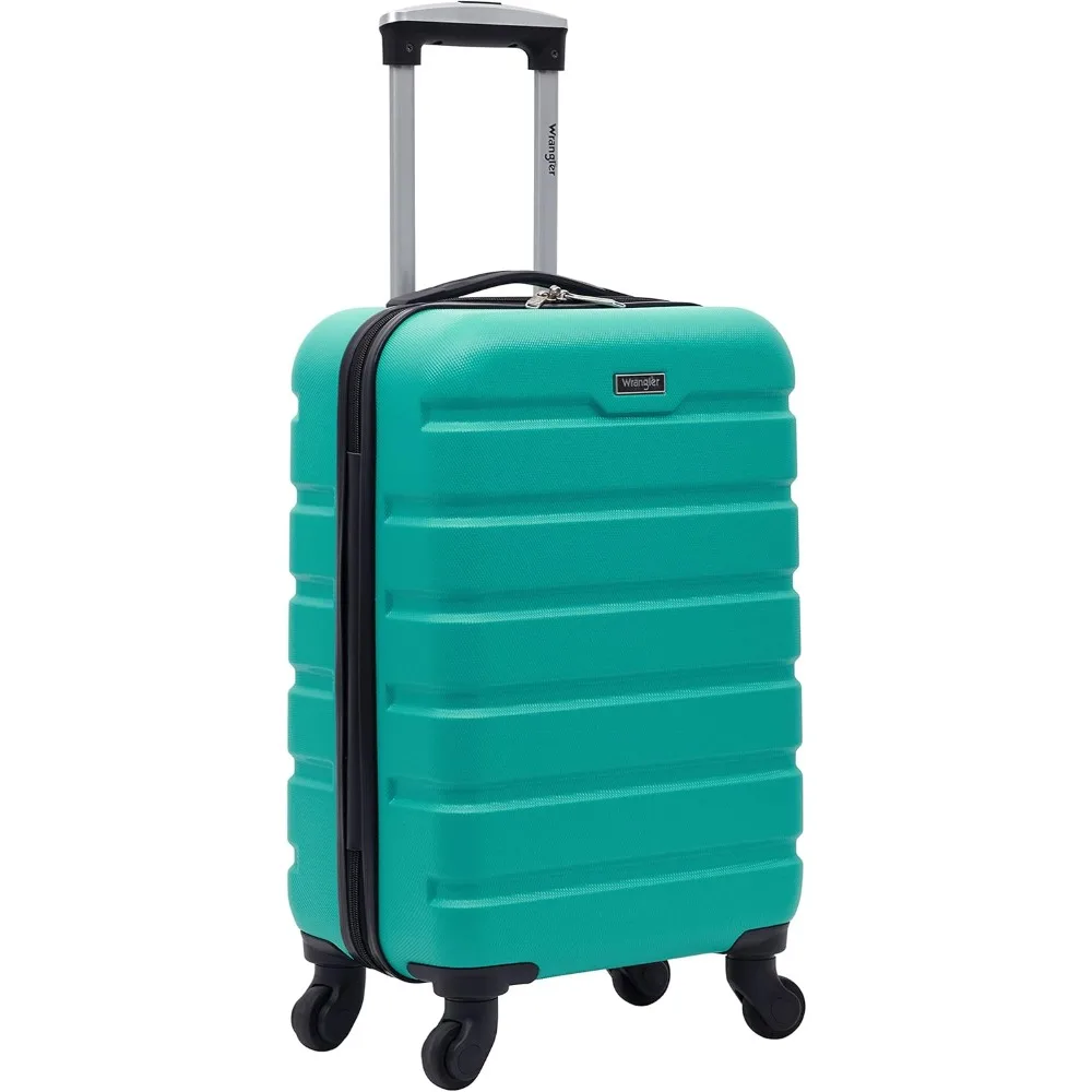 20-Inch Spinner Carry-On Luggage Teal: Lightweight, Durable ABS Hard Shell, 360-Degree Wheels for Effortless Travel