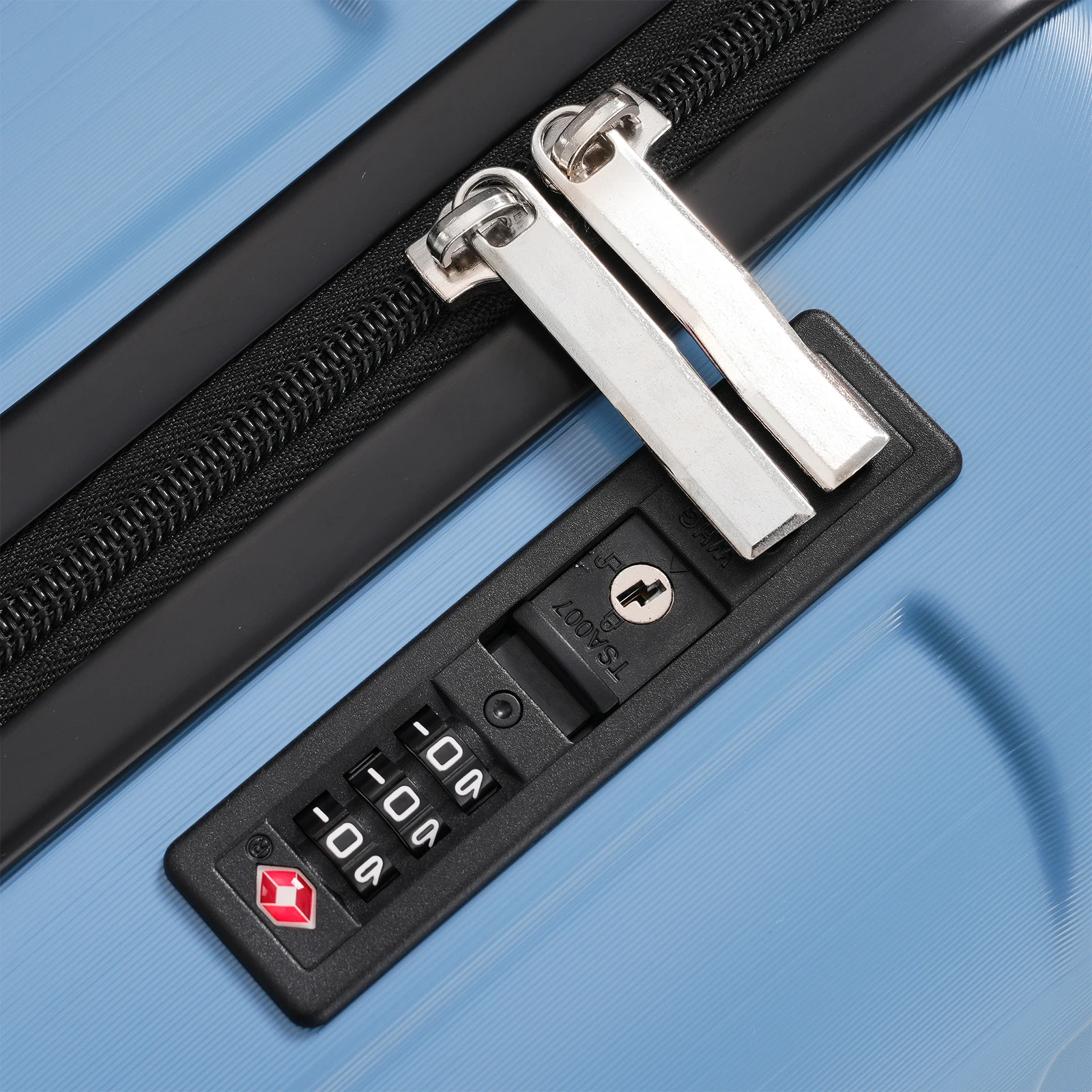 Koper Kabin Hardshell 20-Inci, Koper ABS Ringan dan Tahan Lama dengan Roda Spinner, Kunci TSA Terintegrasi, 2 Kantong Penyimpanan, Biru