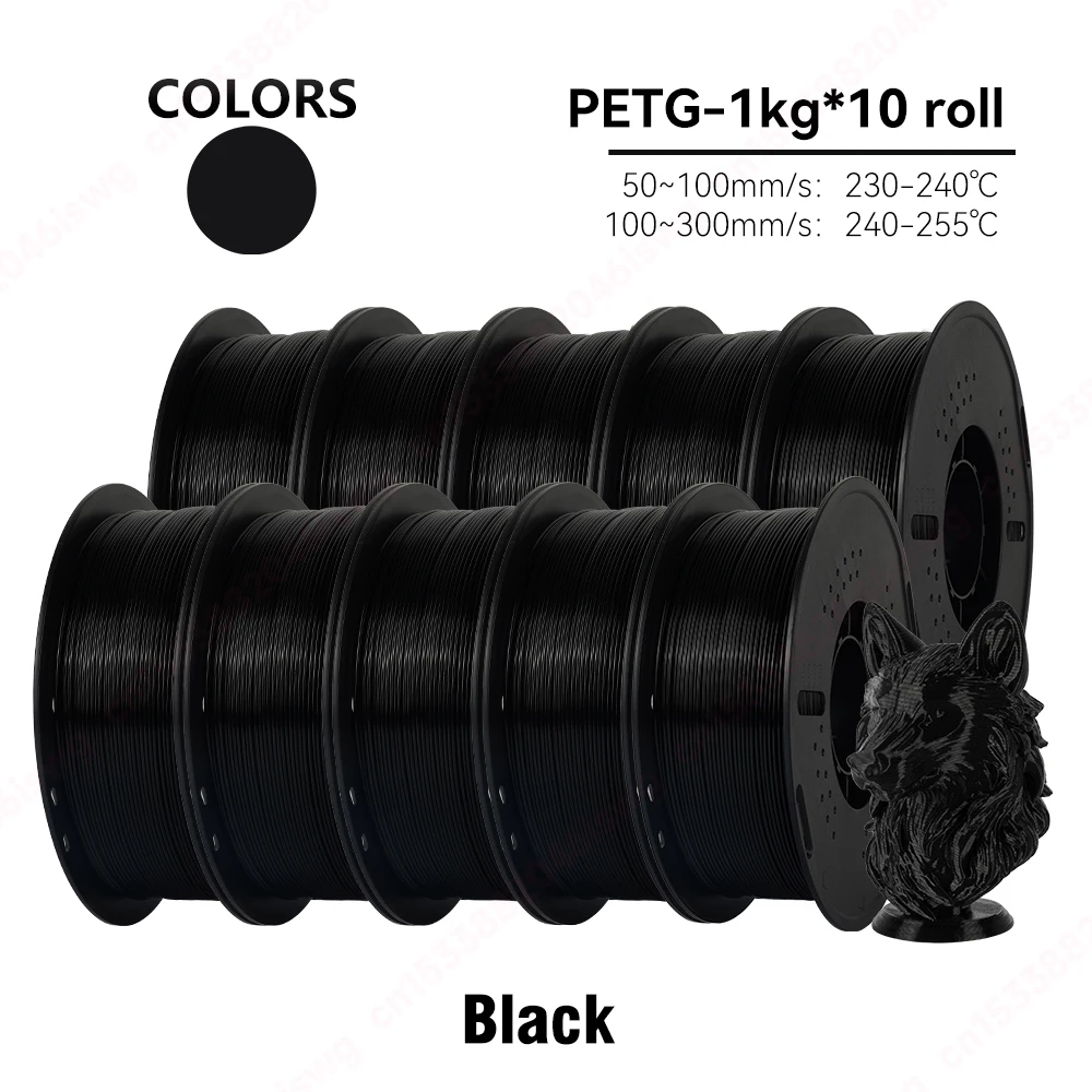 KINGROON 10KG/5KG/1KG PETG Filament 1.75mm Hoge Taaiheid Groothandel 10 Rolls/5Rolls/1Roll 3D Printing Materialen voor 3D Printer