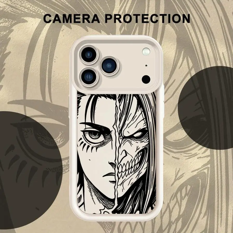 A-Attack On T-Titan Eren Case for iPhone 17 Pro Max 11 14 12 Pro Air 15 Plus 17e 13 16 Phone Cover