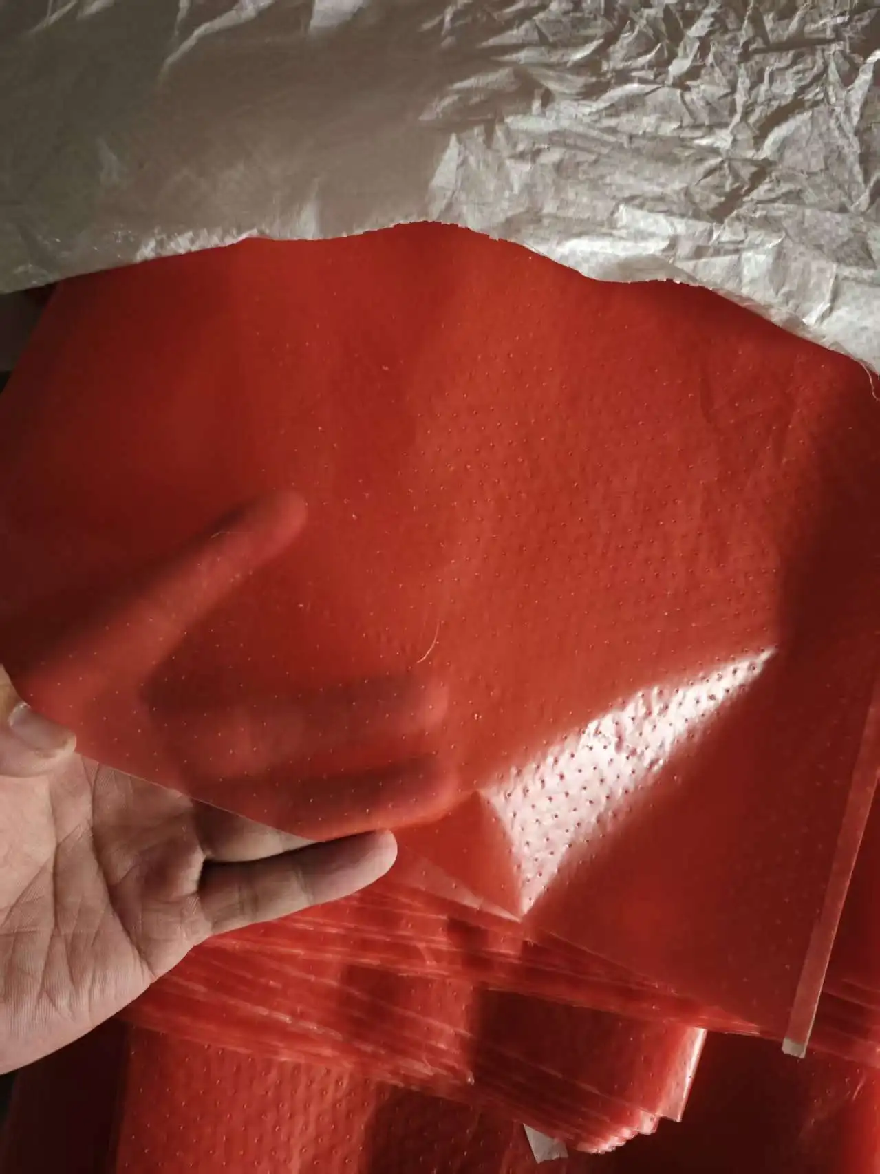 

Perforated Release Film for RTM Resin transfer molding Carbon fiber fabric Vacuum bagging Resin infusion 51.2" width 1 roll,500m