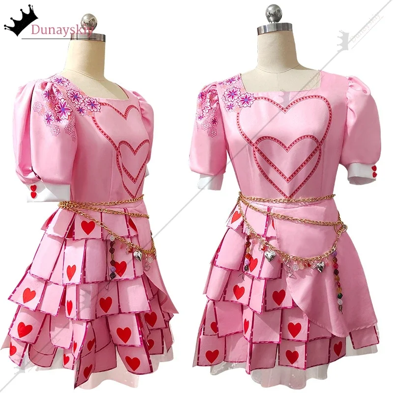 CosplayGirls Dresses Kids D-Descendants 4 Red Cosplay Costume Movie Princess Dress Halloween Carnival Dress Up