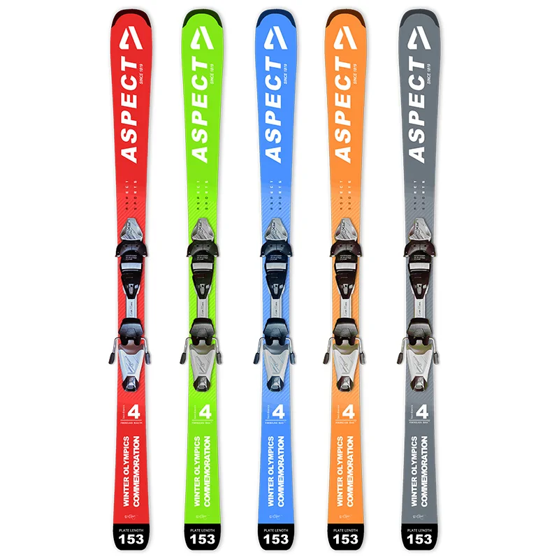 ASPECT Custom Alpine Skis Carbon Fiber & Wood Core All Mountain Twin Tips Model 150cm Elastic 4-5 for Adults