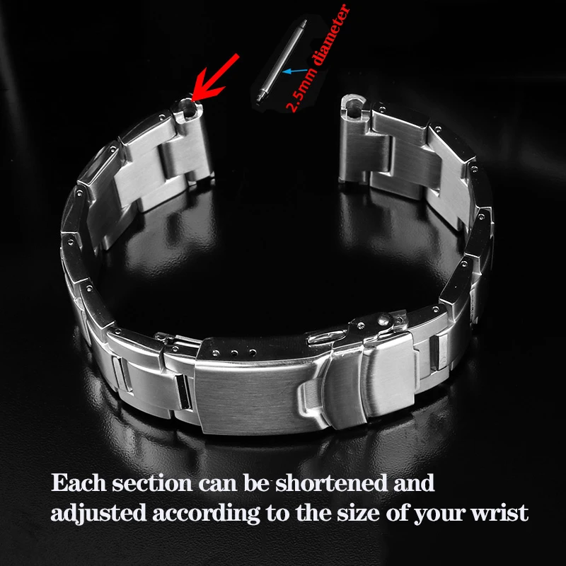 22mm Solid Stainless Steel Watchband For SEIKO SRPC63J1 SNE498 SNE533 Watch Strap With Tools SNE537 SNE518 Metal Band Bracelet