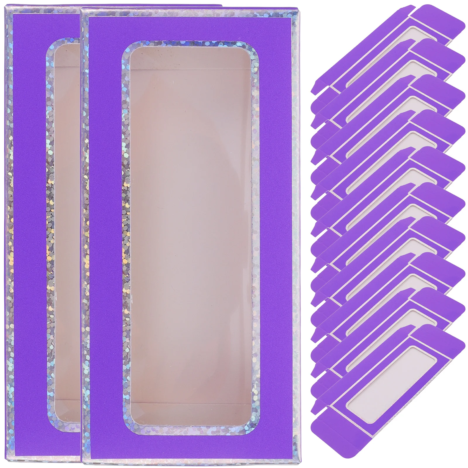 Scatola per esposizione di punte da 12 pezzi Custodia vuota per unghie finte Stampa portatile sulle unghie Organizzatore Contenitore per unghie finte con superficie liscia per