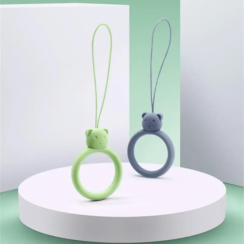 สายรัดข้อมือเชือกเส้นเล็กซิลิโคน Charms สําหรับโทรศัพท์มือถือกล้องคีย์สายโซ่น่ารัก Lanyard พวงกุญแจ Keycord แขวน