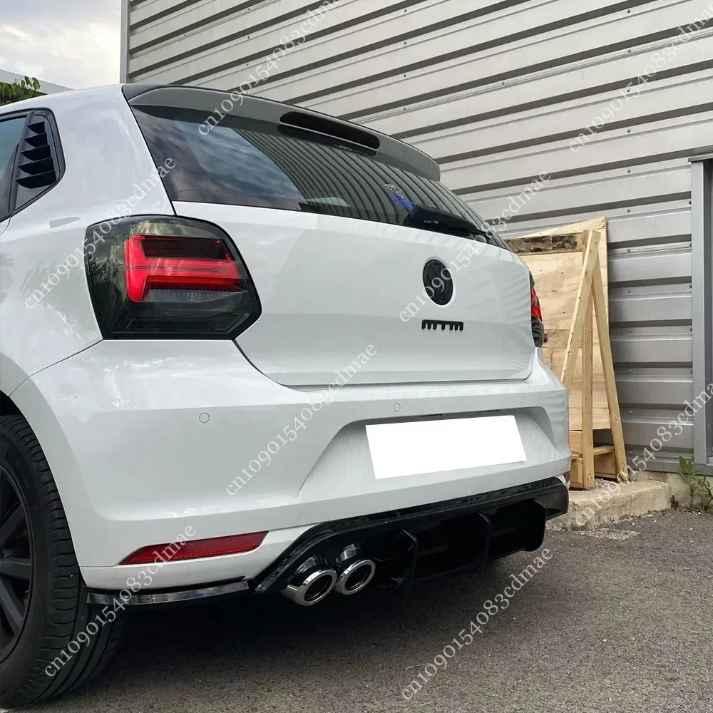 Rear Bumper Diffuser Lip For Volkswagen Polo MK5 6R 2009-2014 Splitters Spoiler Chassis Protector Body Kit Tuning  Accessories