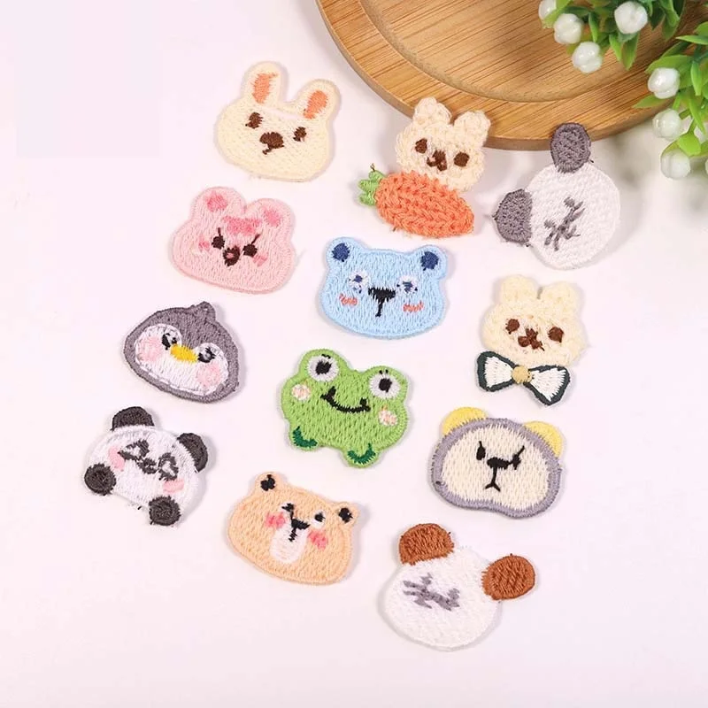 30PCS Clothes decoration hole repair patch cloth stickers diy embroidery stickers selected cute mini small cartoon embroidery cl