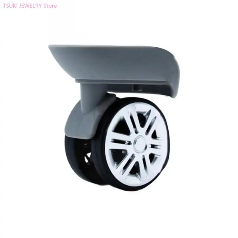 

62KE 4PCs Rubber Trolley Casters Replacement for Luggage Box 60x12mm Heavy Duty Mute Suitcase Wheel 360 Degree