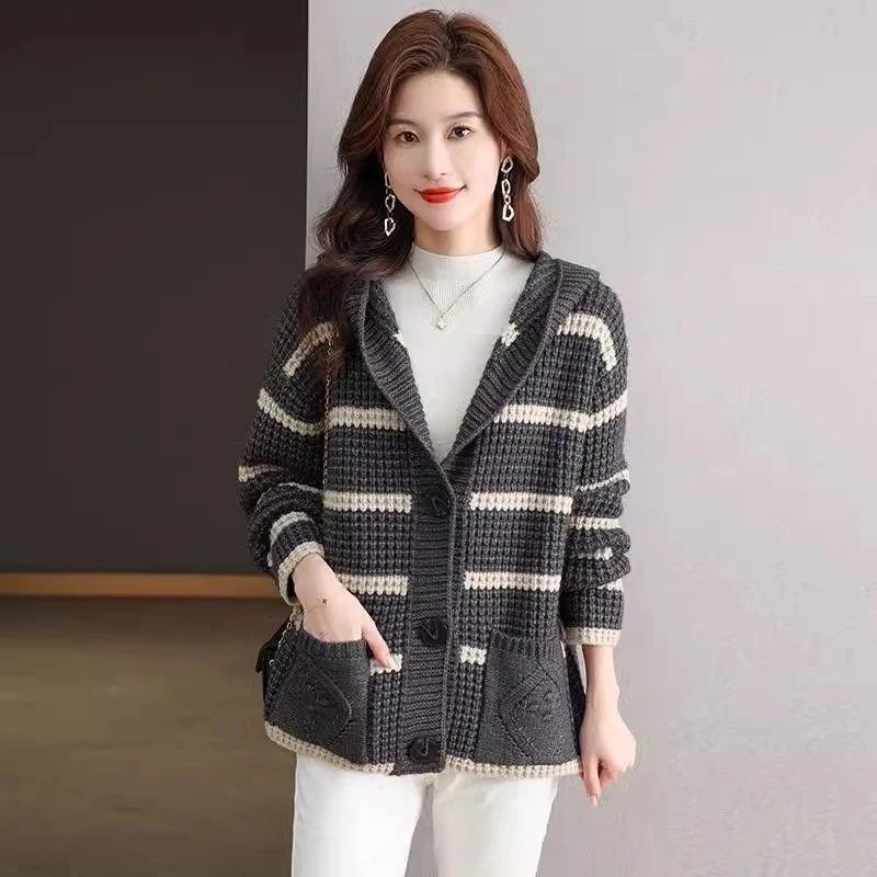 

Вязаный свитер Dalong Jaet No Pilling New Sle, весна-осень-зима, открытый кардиган, элитный женский модный длинный све