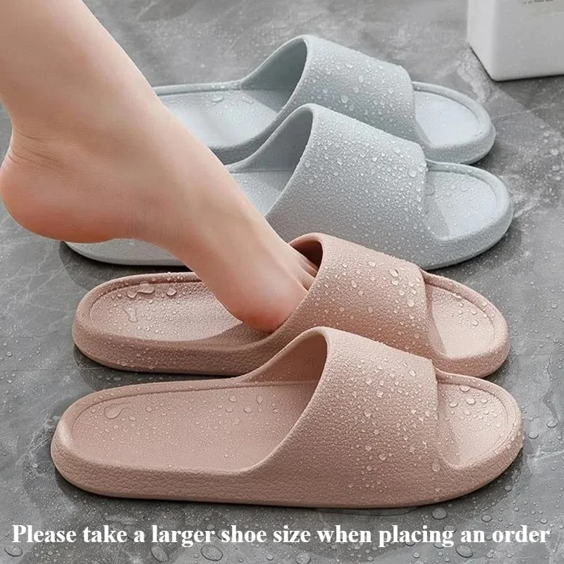 EVA Soft Sole Sandals Flops Man Slippers Solid Color Simple Non-slip Soft Sole Comfortable Shower Slippers Outdoor Couple Shoes