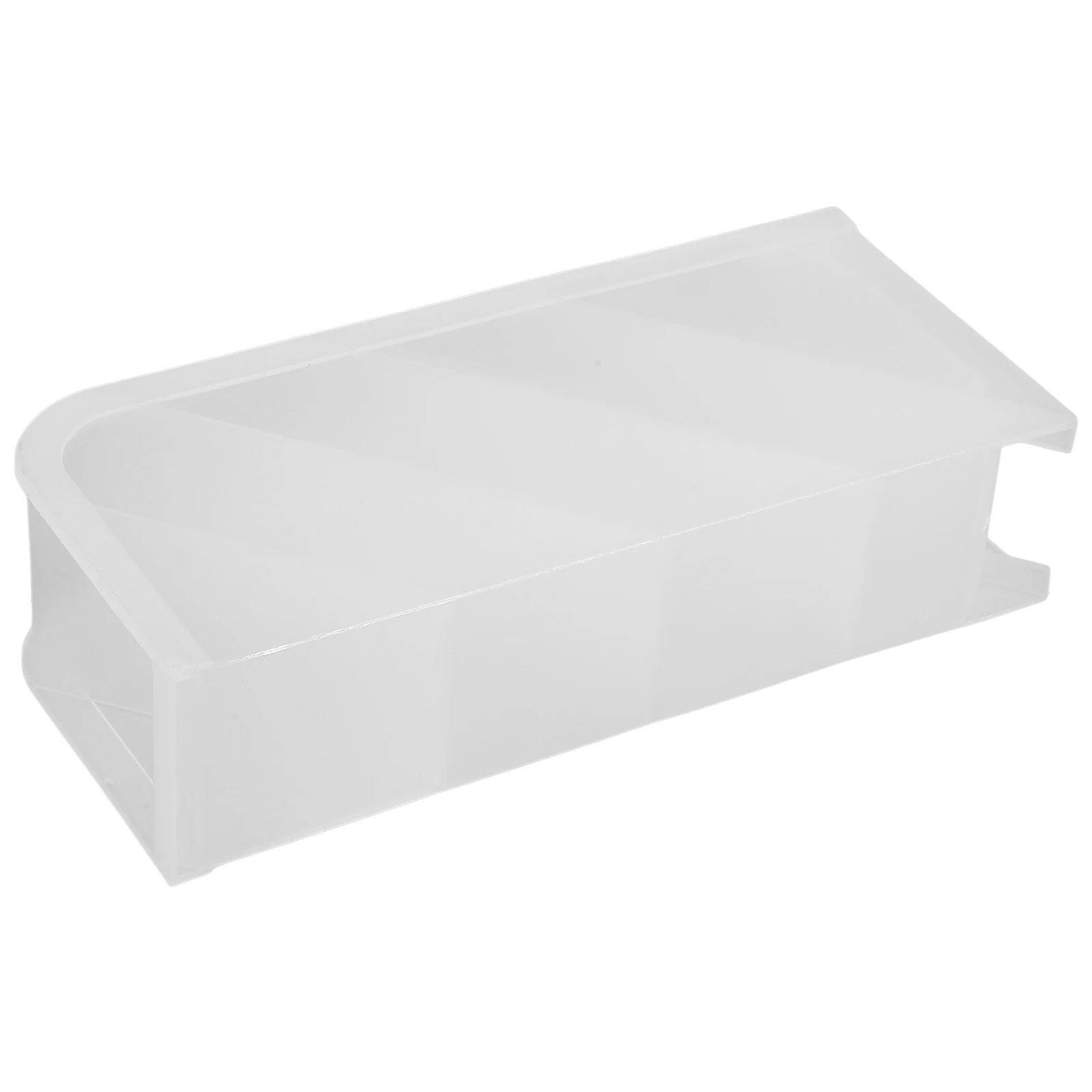 

5-grid Angled Pen Holder White Transparent Plastic Desk Organizer Multi-function Pencil Accessory Office Decor