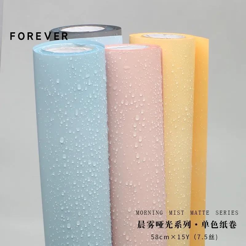 반투명 롤 종이 롤 꽃 포장지 매트 방수 꽃 부케 선물 패키지 꽃 공예 종이, 58cm * 15 야드