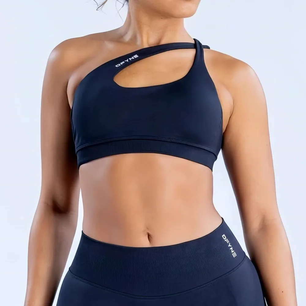 Sutiã de impacto feminino sem costura halter topo alto suporte impacto push-up aberto volta ginásio wear fitness yoga treino roupa interior