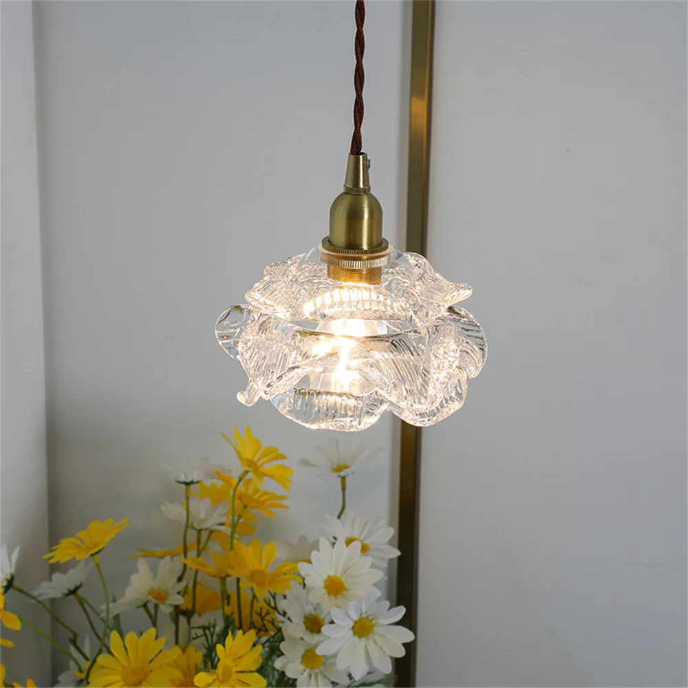 

Nordic Vintage Pendant Light Fixture Loft Decoration Brass Glass Hanging Lamp Dining Room Home Lighting Antique Indoor Lamparas