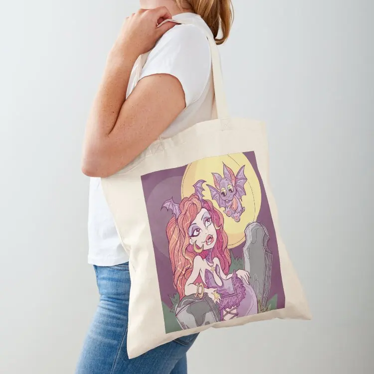 

Spooky Batty Cemetery Girl Tote Bag tote bags cloth bags canvas bags tote bag woman bag