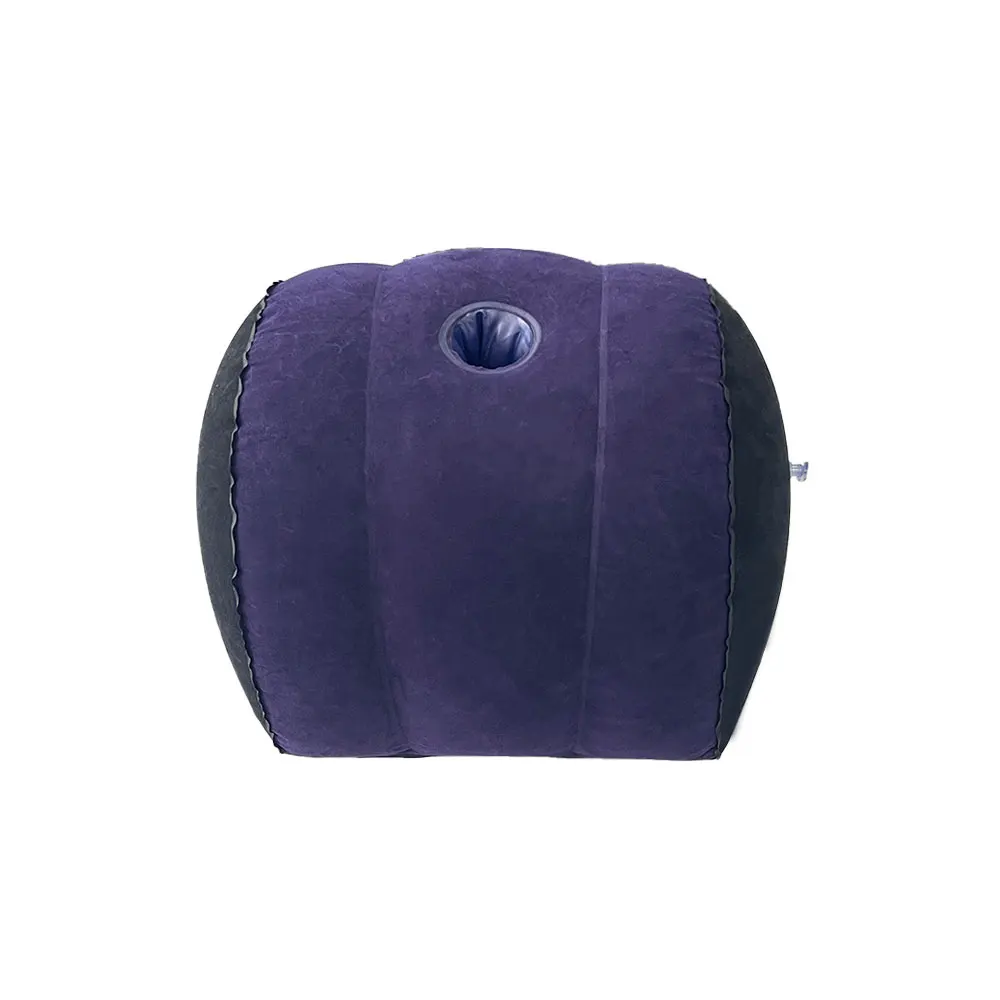 1pc Inflatable Half-Circle Pillow Suitable for Leg Back Support Flocking Surface Comfortable Pillow