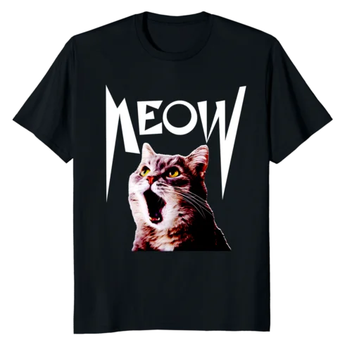 Meow Funny Cat Parody Music T-Shirt